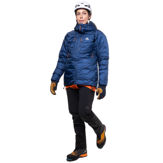 Mountain Equipment Kryos Women's Jacket in Admiral Blue - On Model Front