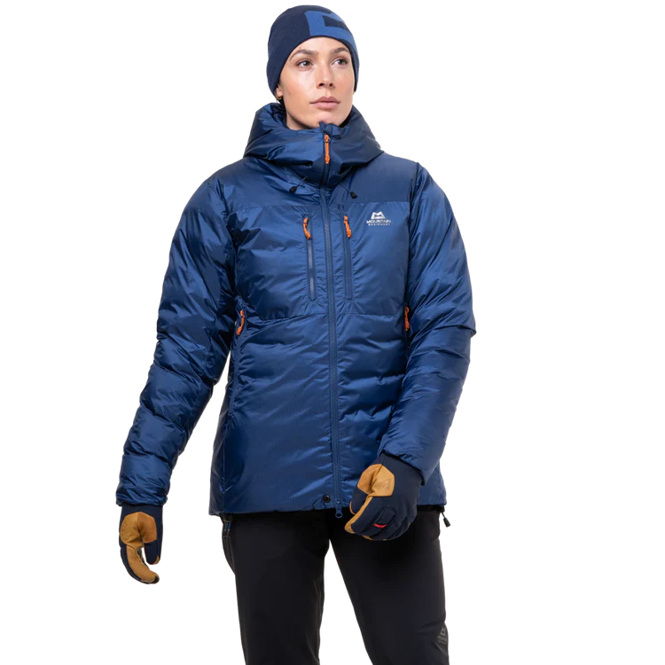 Mountain Equipment Kryos Women's Jacket in Admiral Blue - On Model Walking Front