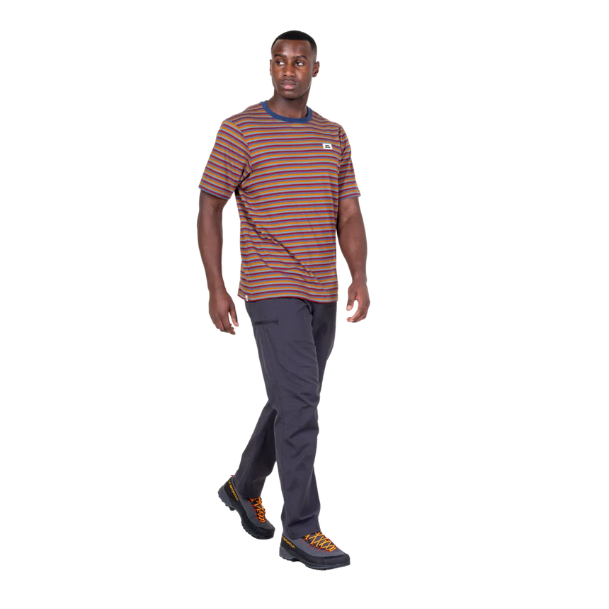 Mountain Equipment Lava Men's Tee in Stanage Stripe - Back view