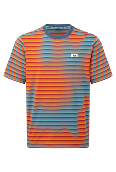 Mountain Equipment Lava Men's Tee in Stanage Stripe - Flat front