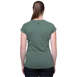 Mountain Equipment Leaf Women's Tee in Sage - Back Fit