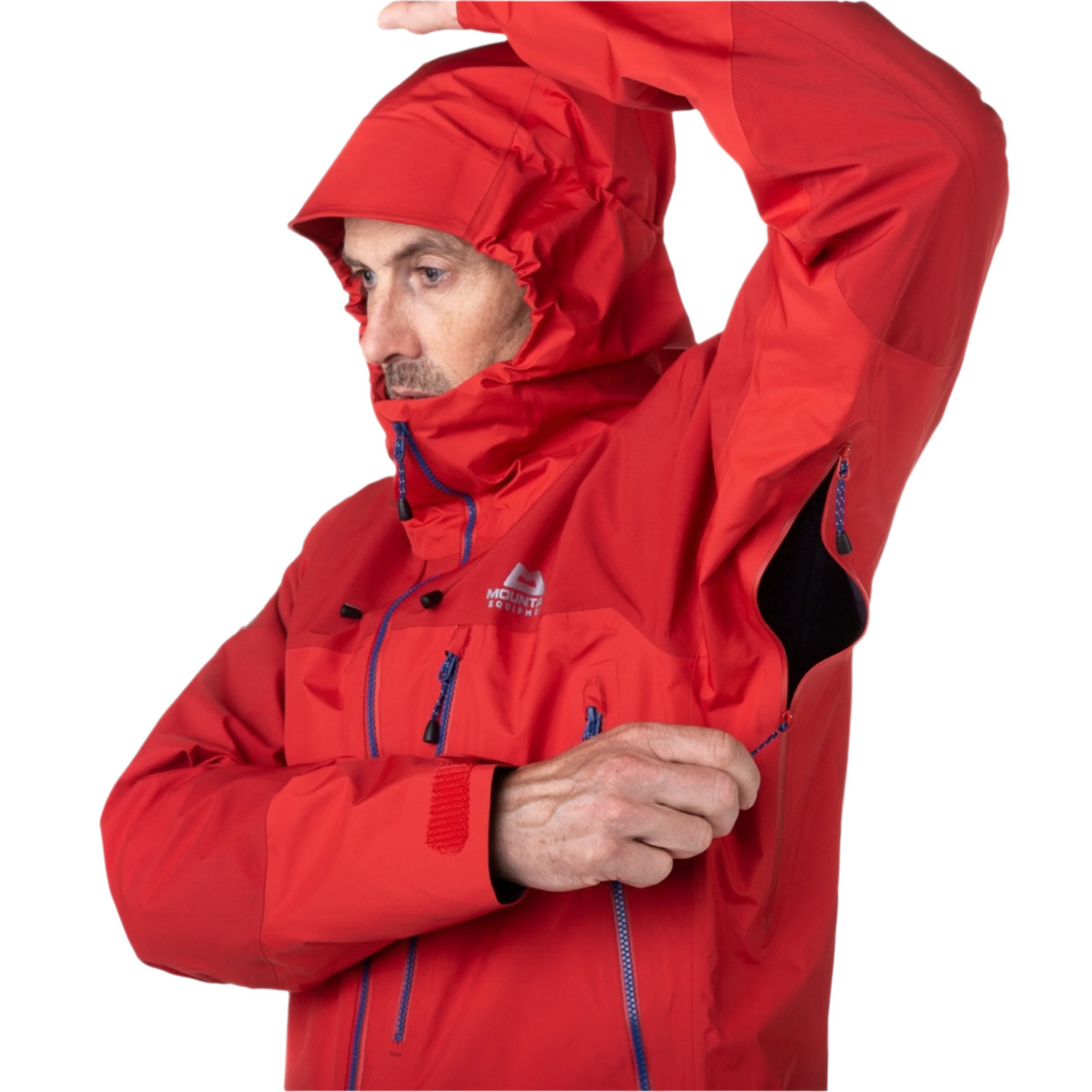 Mountain Equipment Lhotse GORE-TEX Men's Jacket Clearance in Imperial Red/Crimson - Pit Zip