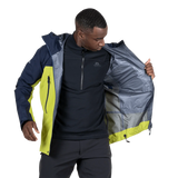 Mountain Equipment Lhotse Men's Jacket in Vine/Cosmos - Inner Pocket On Model