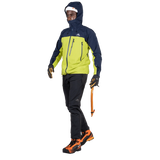 Mountain Equipment Lhotse Men's Jacket in Vine/Cosmos - Walking Side On Model