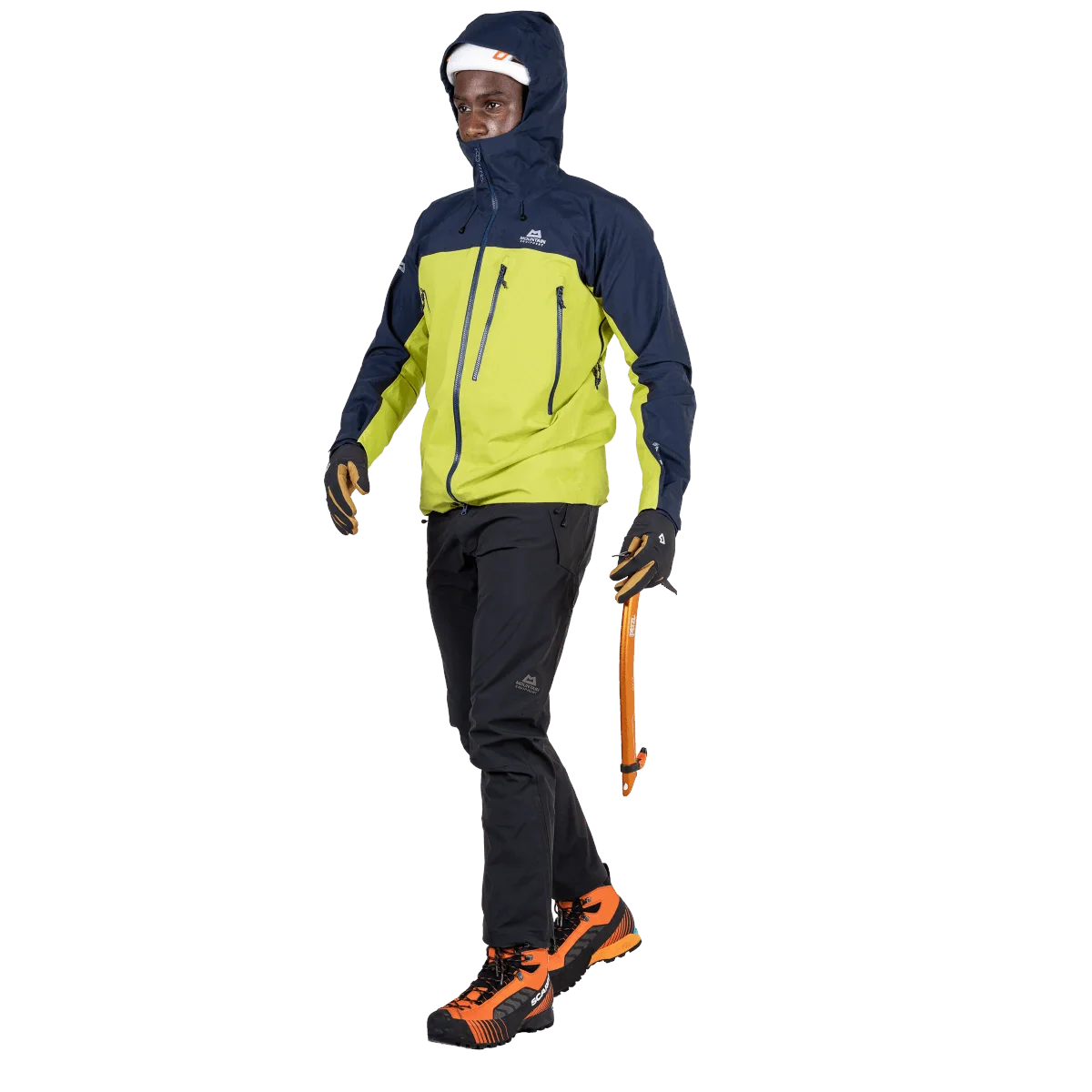Mountain Equipment Lhotse Men's Jacket in Vine/Cosmos - Walking Side On Model