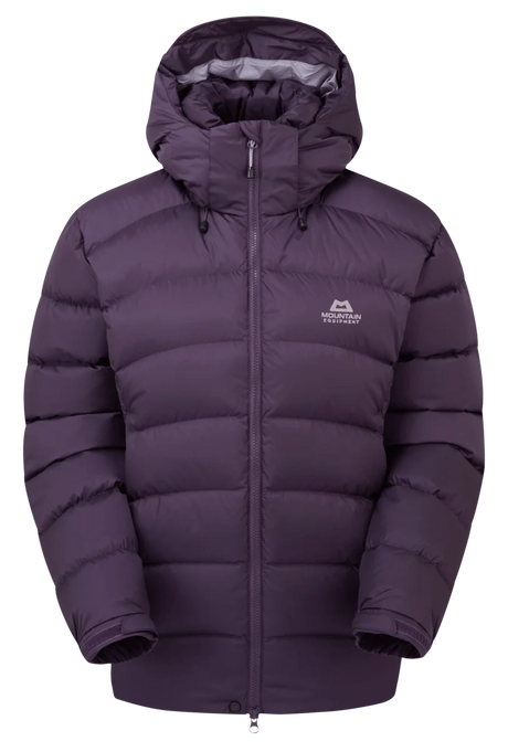 Mountain Equipment Lightline Women's Jacket in Nightshade - front view showing Drilite Loft outer and zip-off Mountain Insulated Hood