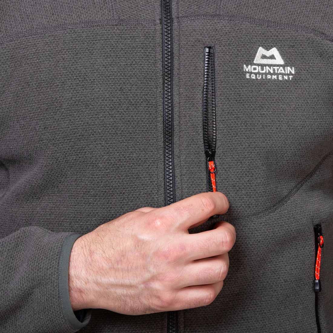 Mountain Equipment Litmus Jacket in Graphite - Chest Pocket Detail