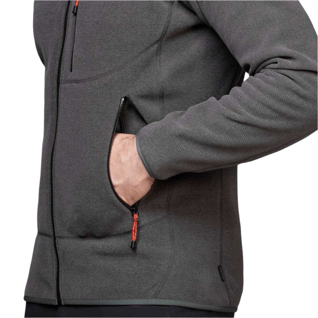 Mountain Equipment Litmus Jacket in Graphite - Hand Pocket Detail