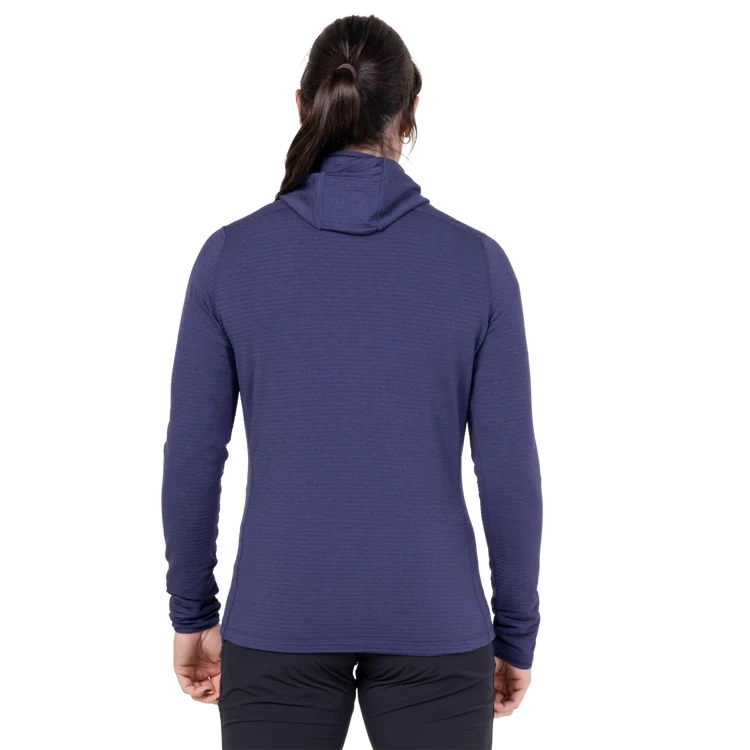 Mountain Equipment Lumiko Hooded Women's Jacket in Amethyst/Medieval - Chest Pocket