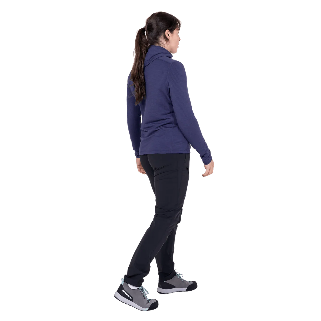 Mountain Equipment Lumiko Hooded Women's Jacket in Amethyst/Medieval - Full Length Back
