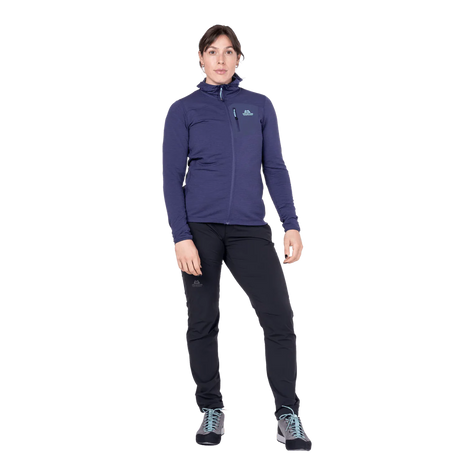 Mountain Equipment Lumiko Hooded Women's Jacket in Amethyst/Medieval - Full Length Front