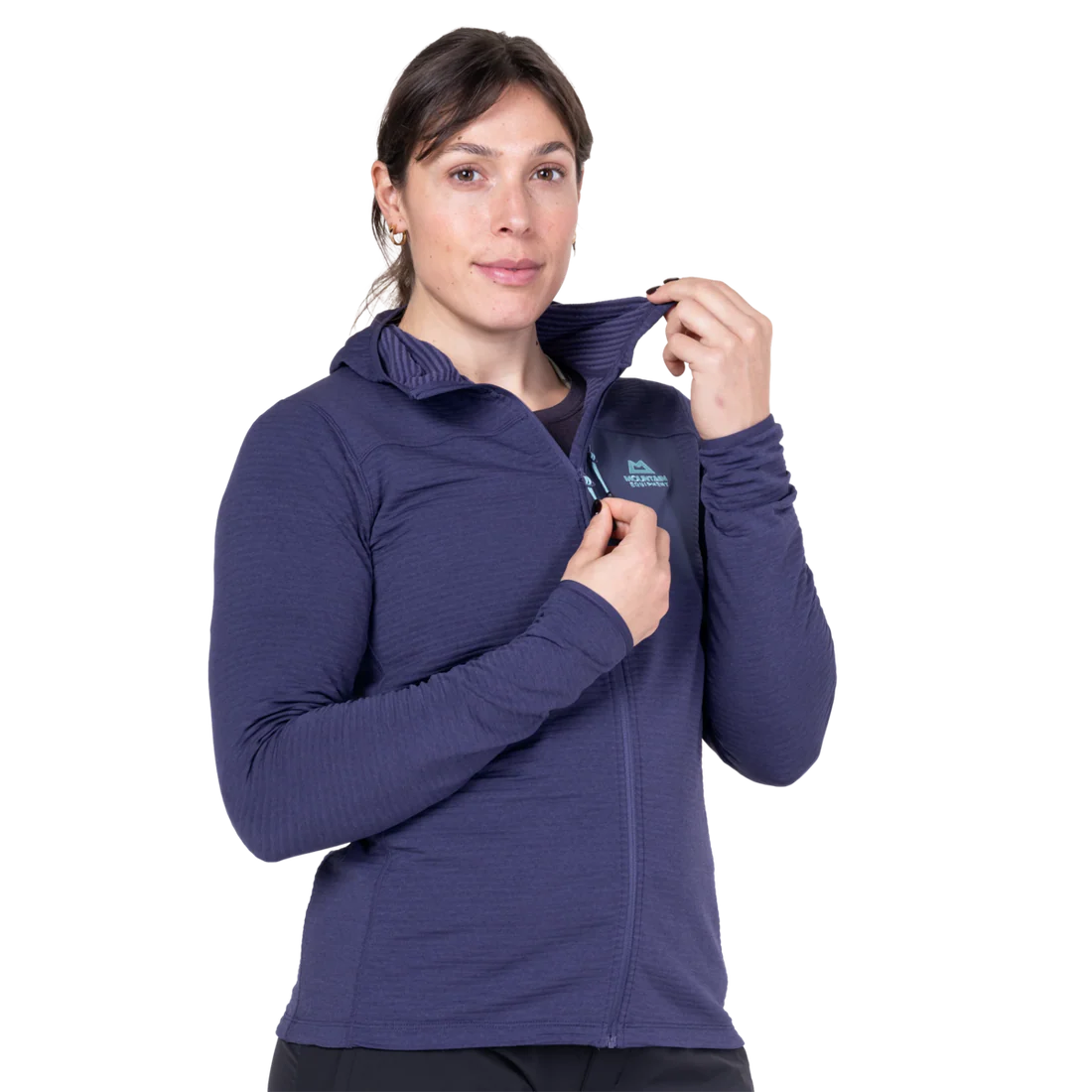 Mountain Equipment Lumiko Hooded Women's Jacket in Amethyst/Medieval - Walking Front