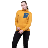 Mountain Equipment Lumiko Hooded Women's Jacket in Butterscotch/Maj - Full Length Side