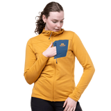 Mountain Equipment Lumiko Hooded Women's Jacket in Butterscotch/Maj - Walking Front