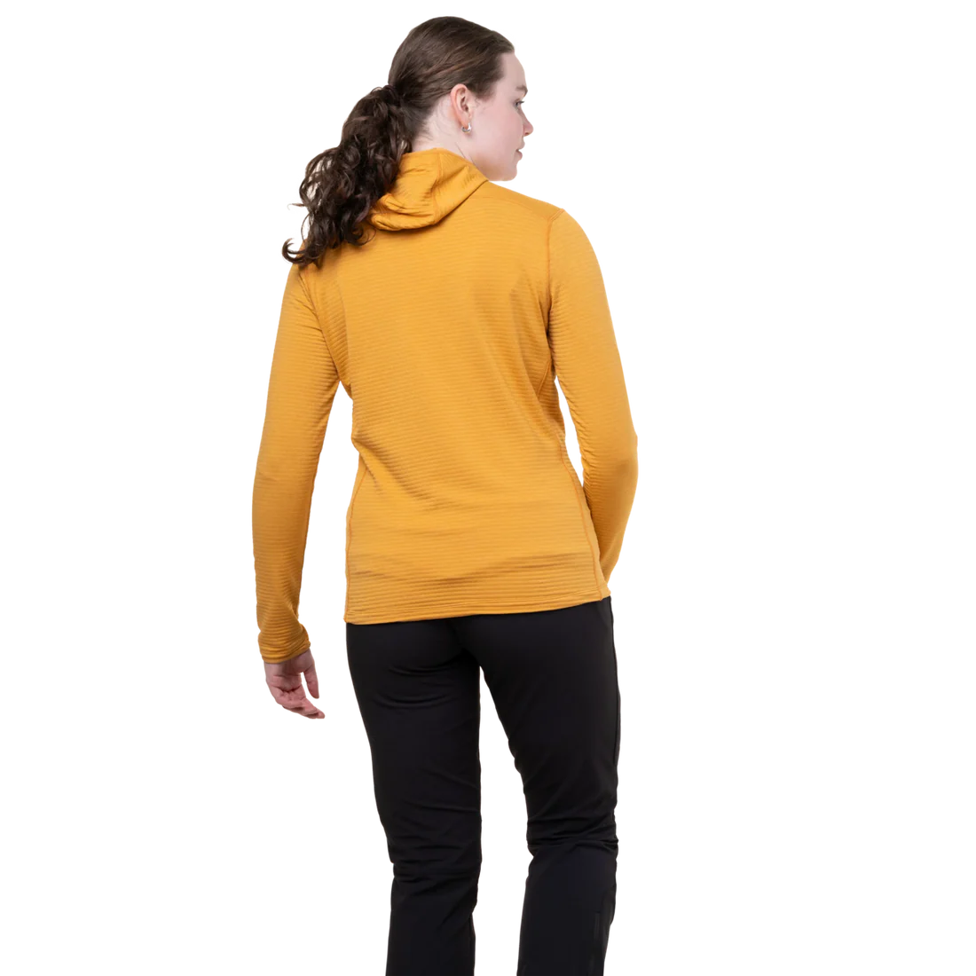 Mountain Equipment Lumiko Hooded Women's Jacket in Butterscotch/Maj - Walking Side