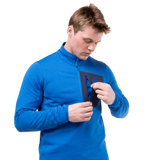 Mountain Equipment Lumiko Men's Zip T in Atlantic/Cosmos - Chest Pocket