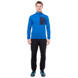 Mountain Equipment Lumiko Men's Zip T in Atlantic/Cosmos - Full Length Back