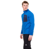 Mountain Equipment Lumiko Men's Zip T in Atlantic/Cosmos - Full Length Side 2