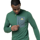 Mountain Equipment Lumiko Men's Zip T in Fern/Ombre - Chest Pocket