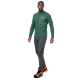 Mountain Equipment Lumiko Men's Zip T in Fern/Ombre - Full Length Side