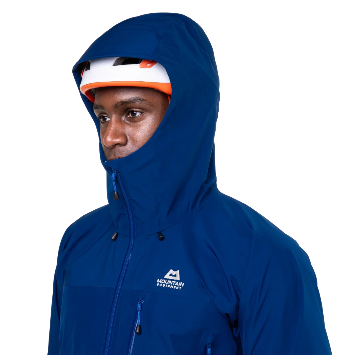 Mountain Equipment Makalu GORE-TEX Men's Jacket in Admiral Blue - hood detail