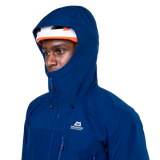 Mountain Equipment Makalu GORE-TEX Men's Jacket in Admiral Blue - hood detail
