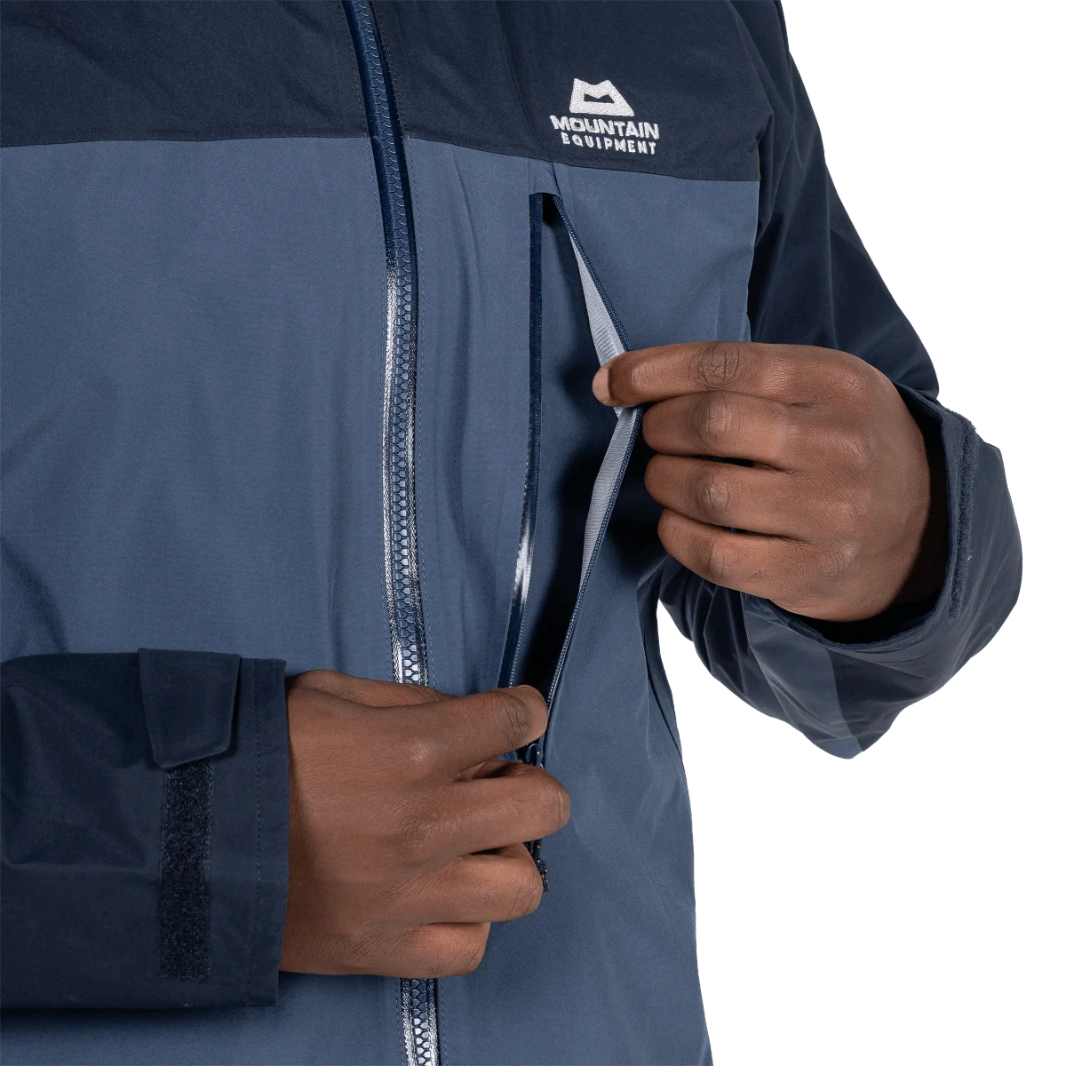 Mountain Equipment Makalu GORE-TEX Men's Jacket in Dusk/Cosmos - chest pocket detail