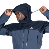 Mountain Equipment Makalu GORE-TEX Men's Jacket in Dusk/Cosmos - hood drawcord detail
