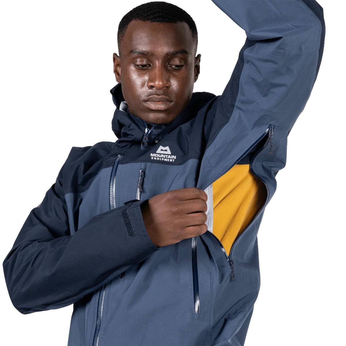Mountain Equipment Makalu GORE-TEX Men's Jacket in Dusk/Cosmos - pit zip detail