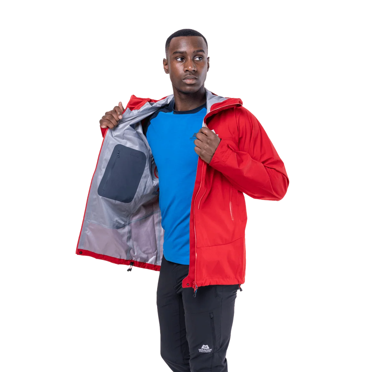 Mountain Equipment Makalu GORE-TEX Men's Jacket in Imperial Red/Crimson - interior detail