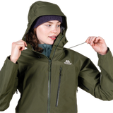 Mountain Equipment Makalu GORE-TEX Women's Jacket in Buckthorn - hood adjustment detail