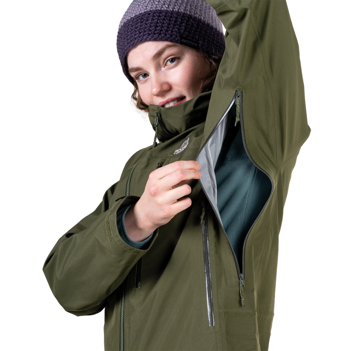 Mountain Equipment Makalu GORE-TEX Women's Jacket in Buckthorn - hood cinch detail
