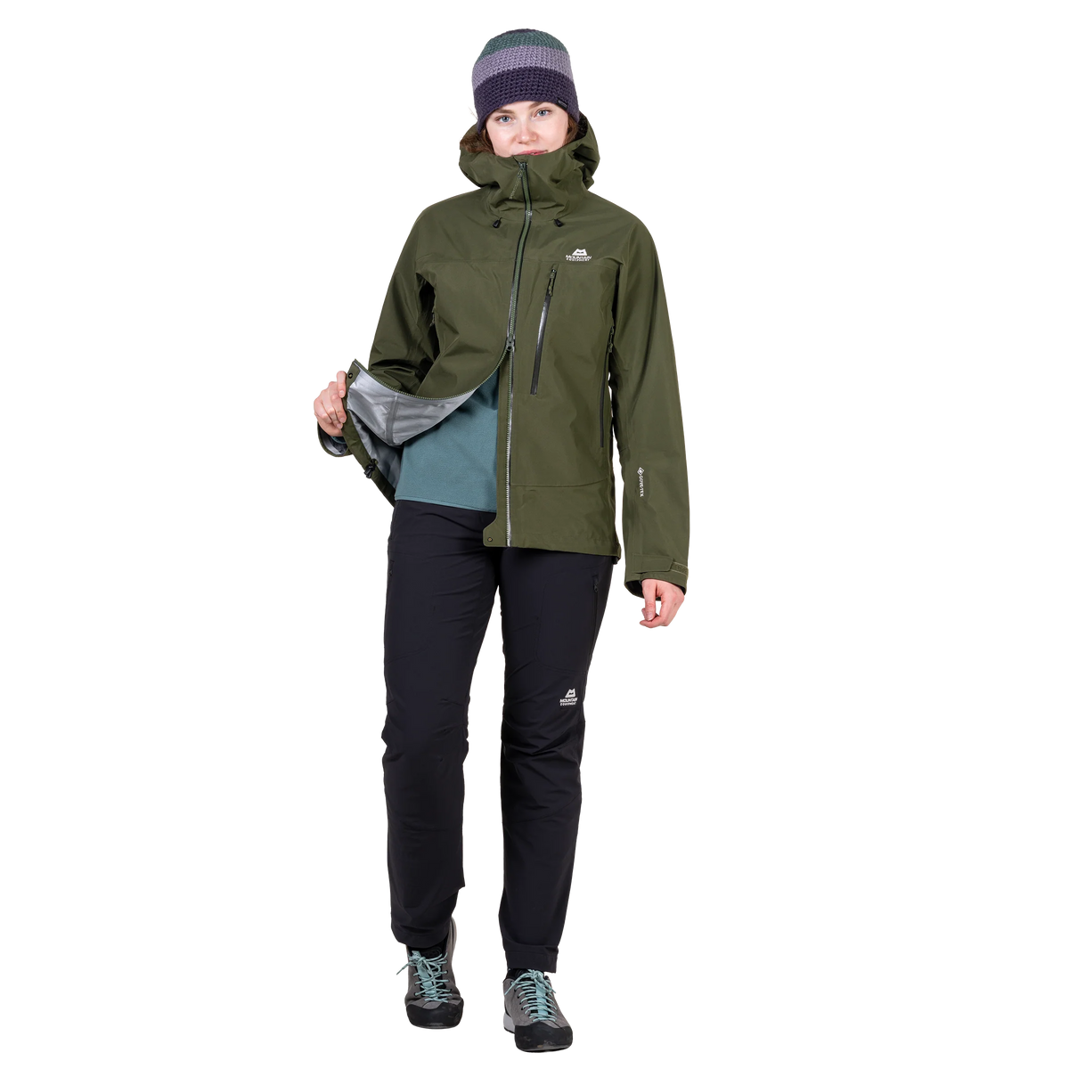 Mountain Equipment Makalu GORE-TEX Women's Jacket in Buckthorn - worn