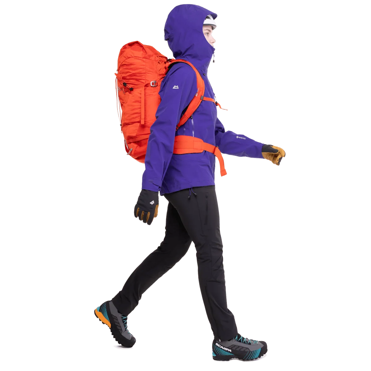 Mountain Equipment Makalu GORE-TEX Women's Jacket in Clematis - hood adjustment detail