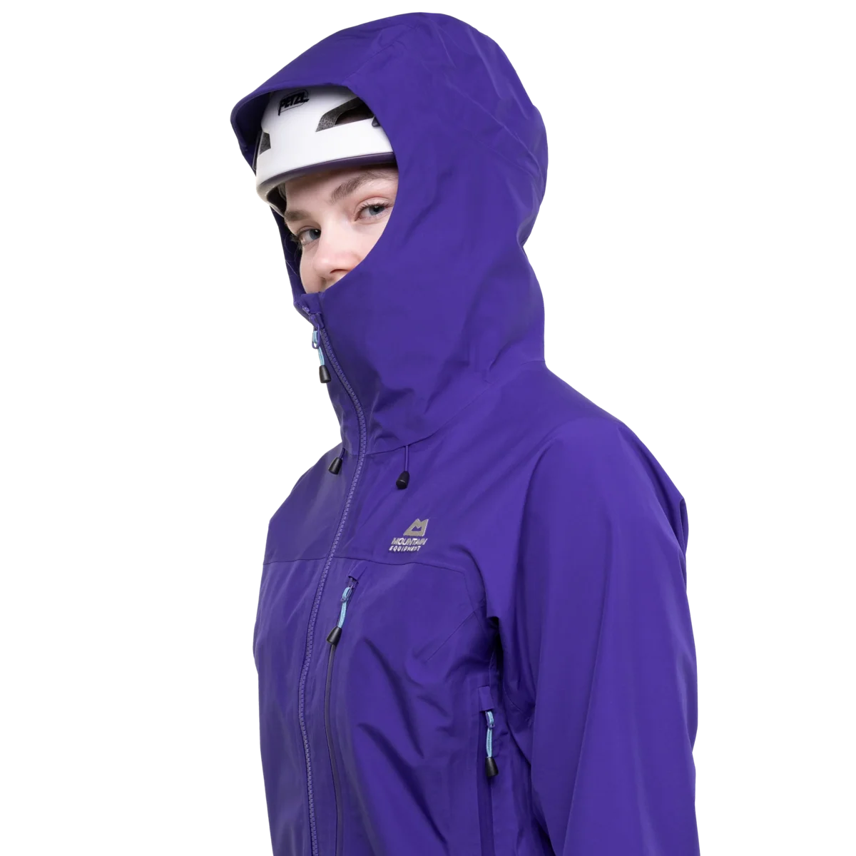 Mountain Equipment Makalu GORE-TEX Women's Jacket in Clematis - hood adjustment detail