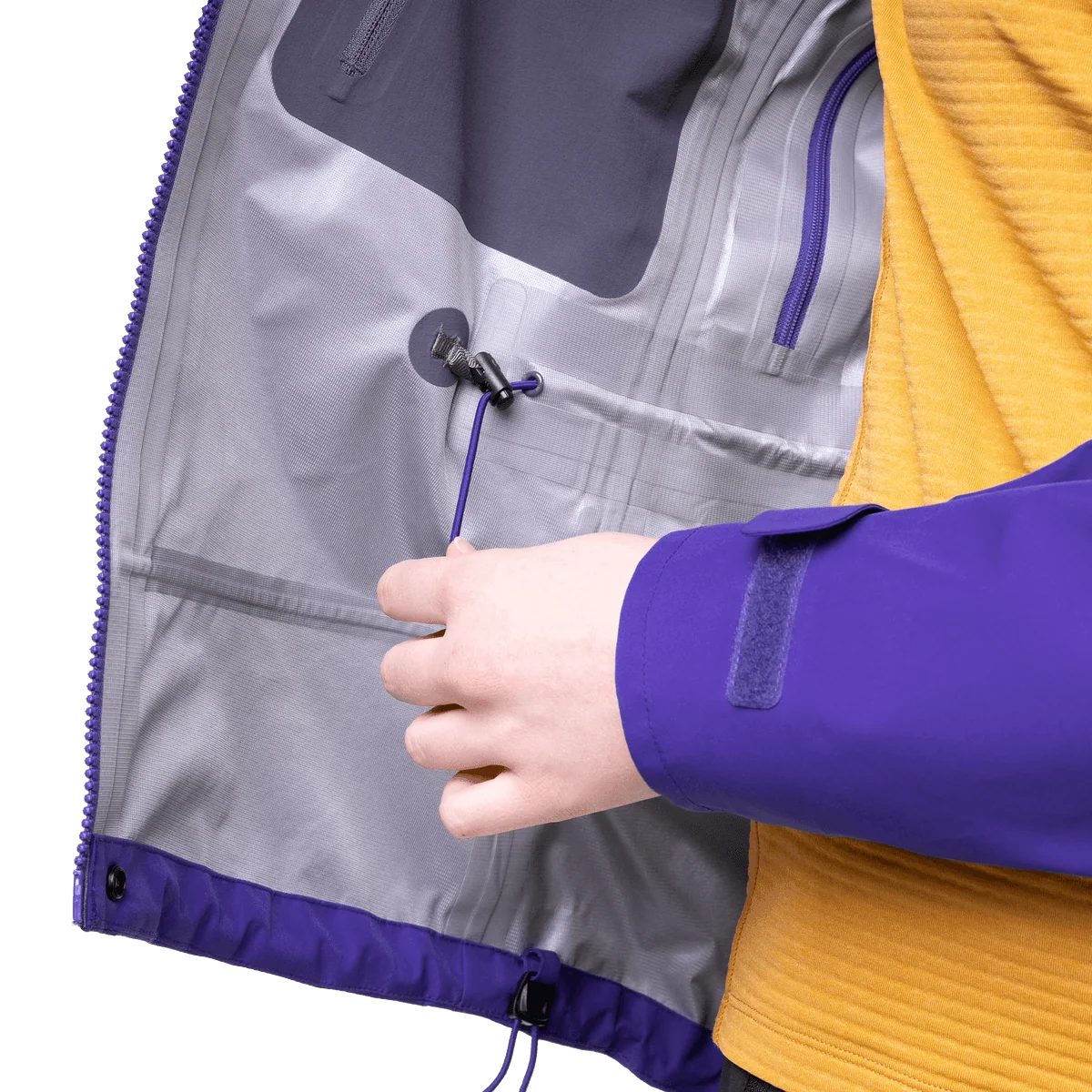 Mountain Equipment Makalu GORE-TEX Women's Jacket in Clematis - hood up