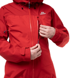 Mountain Equipment Makalu GORE-TEX Women's Jacket in Imperial Red/Crimson - chest zip detail