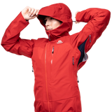 Mountain Equipment Makalu GORE-TEX Women's Jacket in Imperial Red/Crimson - hood adjustment detail