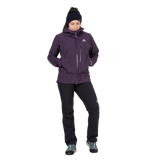 Mountain Equipment Makalu GORE-TEX Women's Jacket in Nightshade - hood up, worn