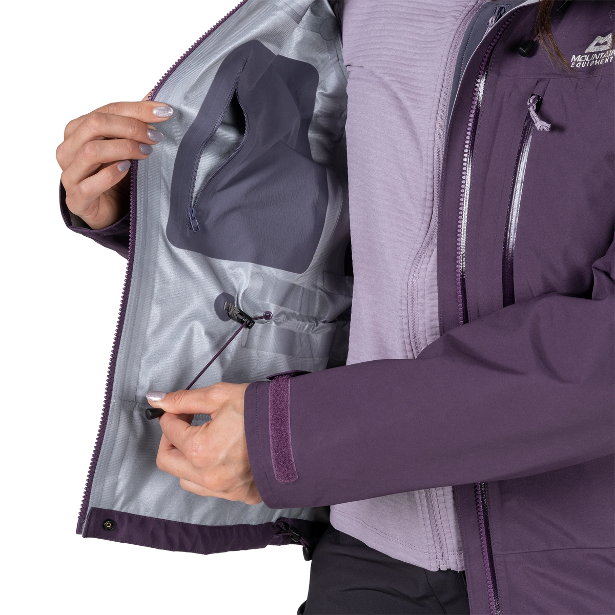 Mountain Equipment Makalu GORE-TEX Women's Jacket in Nightshade - inner pocket detail