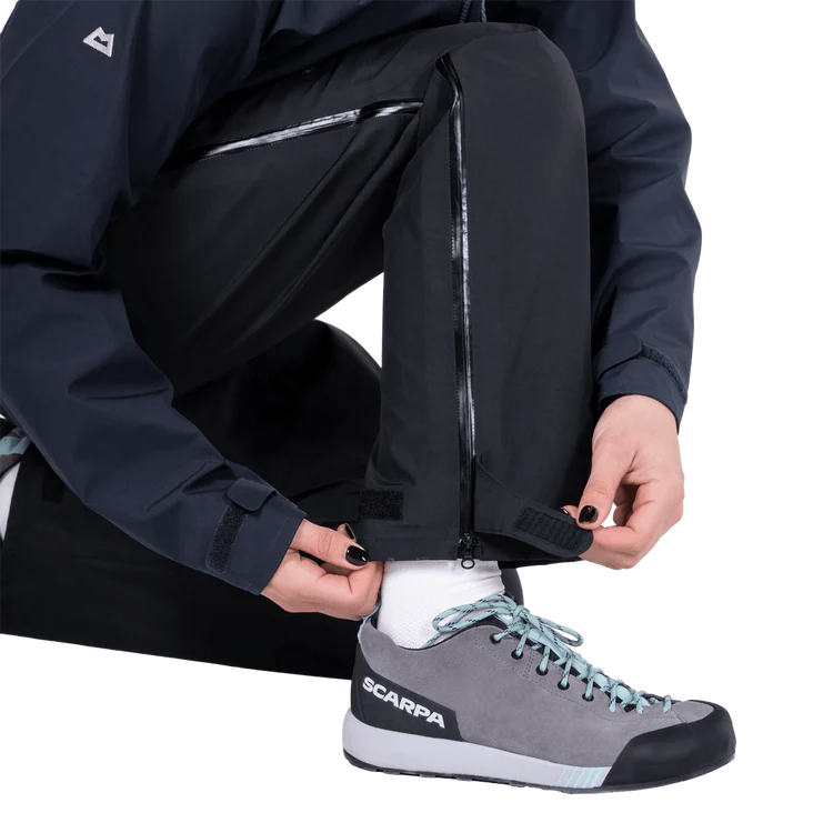 Mountain Equipment Makalu GORE-TEX Women's Pant in Black - Side Zip Detail