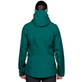 Mountain Equipment Nanda Devi GORE-TEX Women's Jacket in Deep Teal - On Model Hood Back