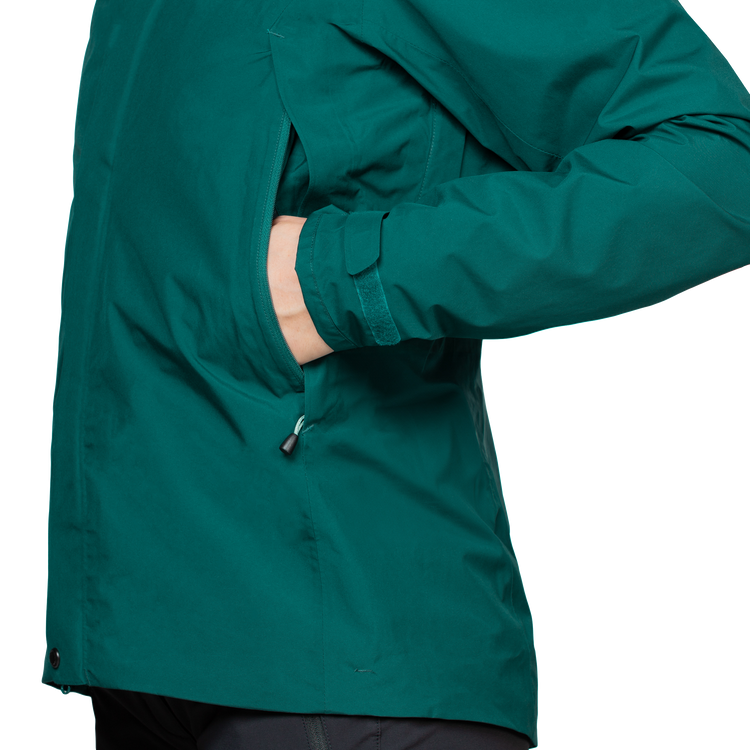 Mountain Equipment Nanda Devi GORE-TEX Women's Jacket in Deep Teal - Pocket Detail