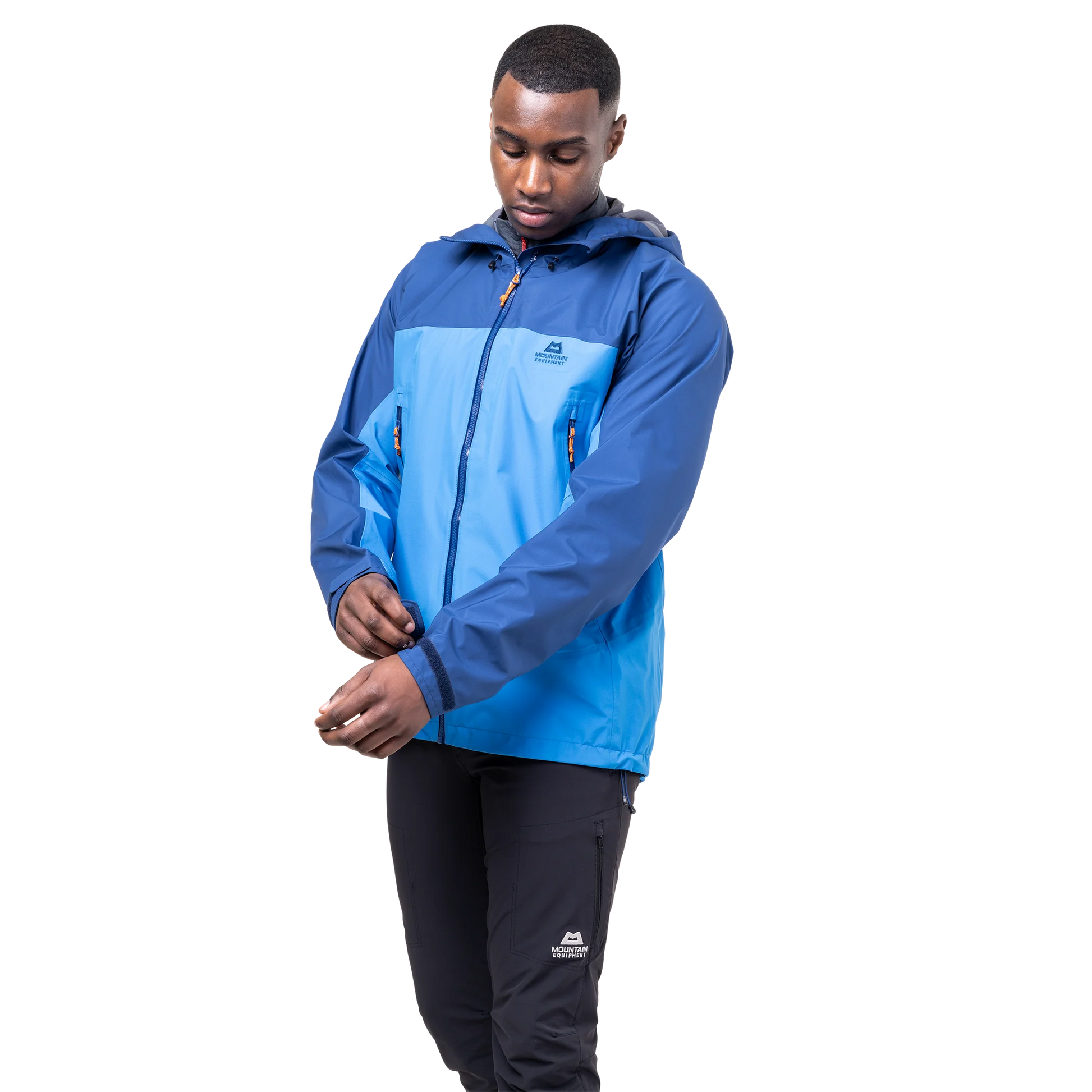 Mountain Equipment Odyssey Men's Jacket in Atlantic/Admiral - On Model Front Full