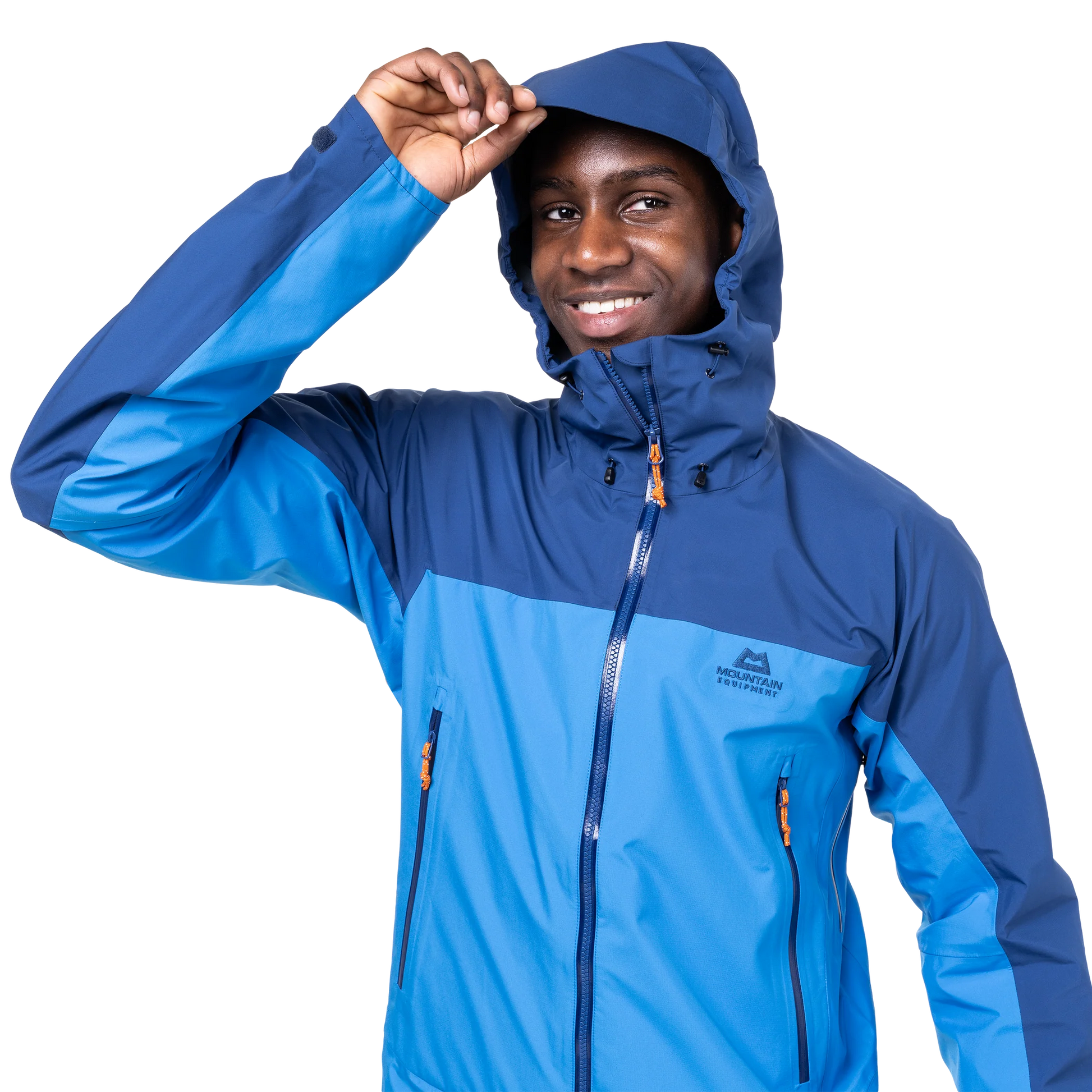 Mountain Equipment Odyssey Men's Jacket in Atlantic/Admiral - On Model Front Open