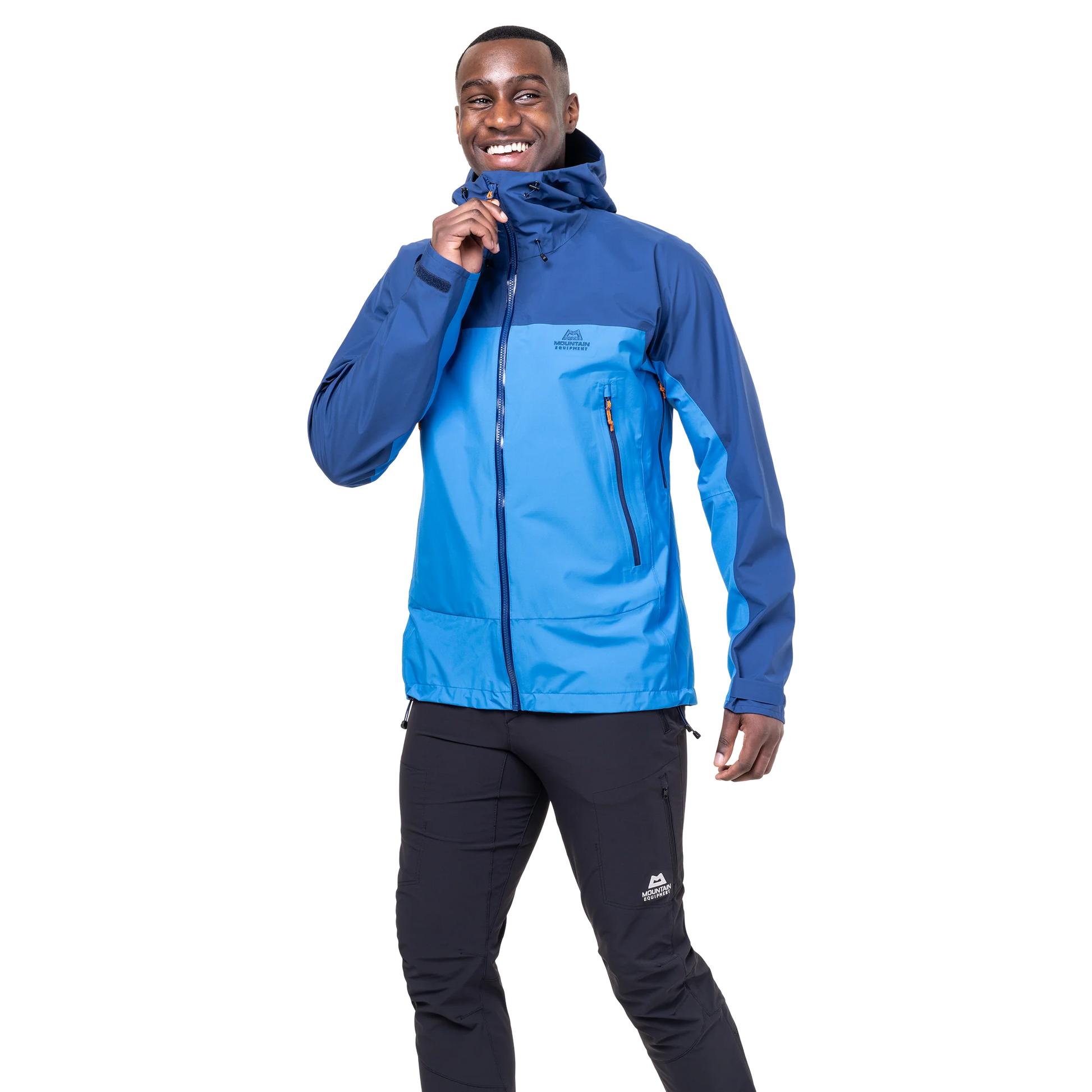 Mountain Equipment Odyssey Men's Jacket in Atlantic/Admiral - On Model Front