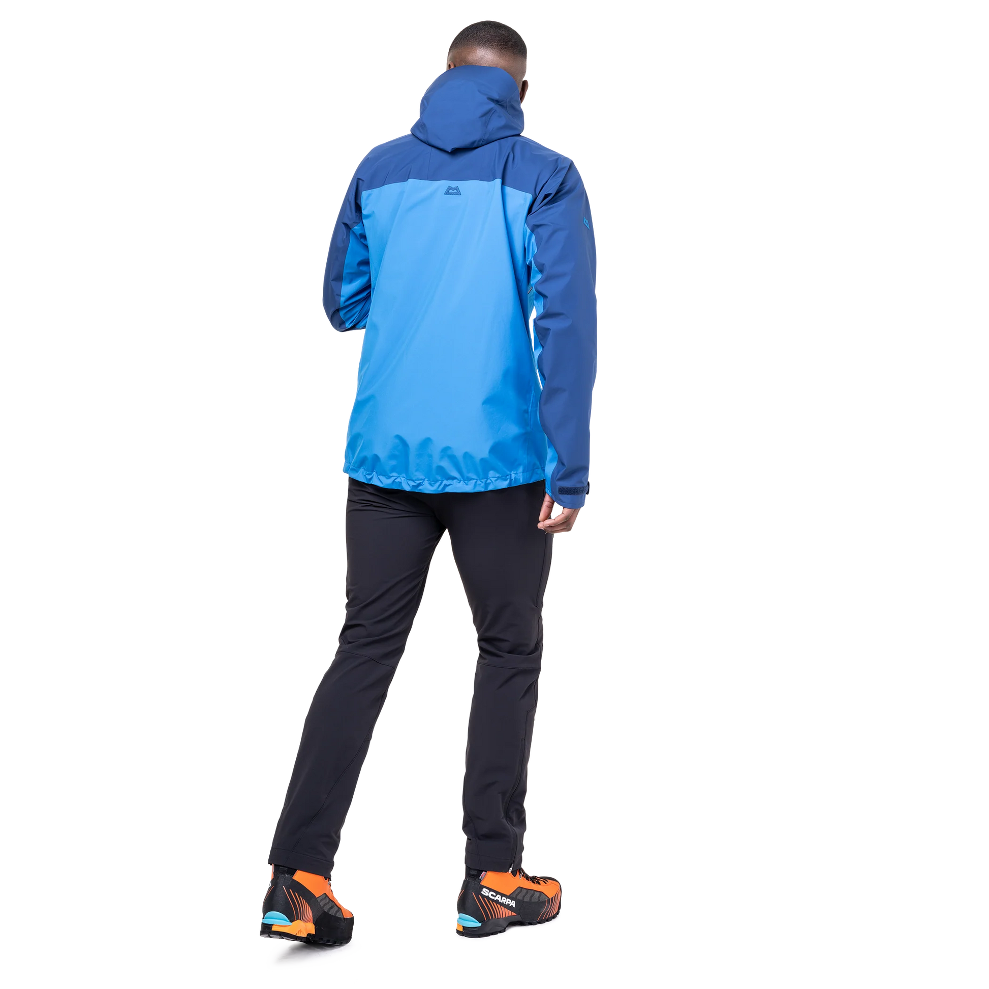 Mountain Equipment Odyssey Men's Jacket in Atlantic/Admiral - On Model Hood