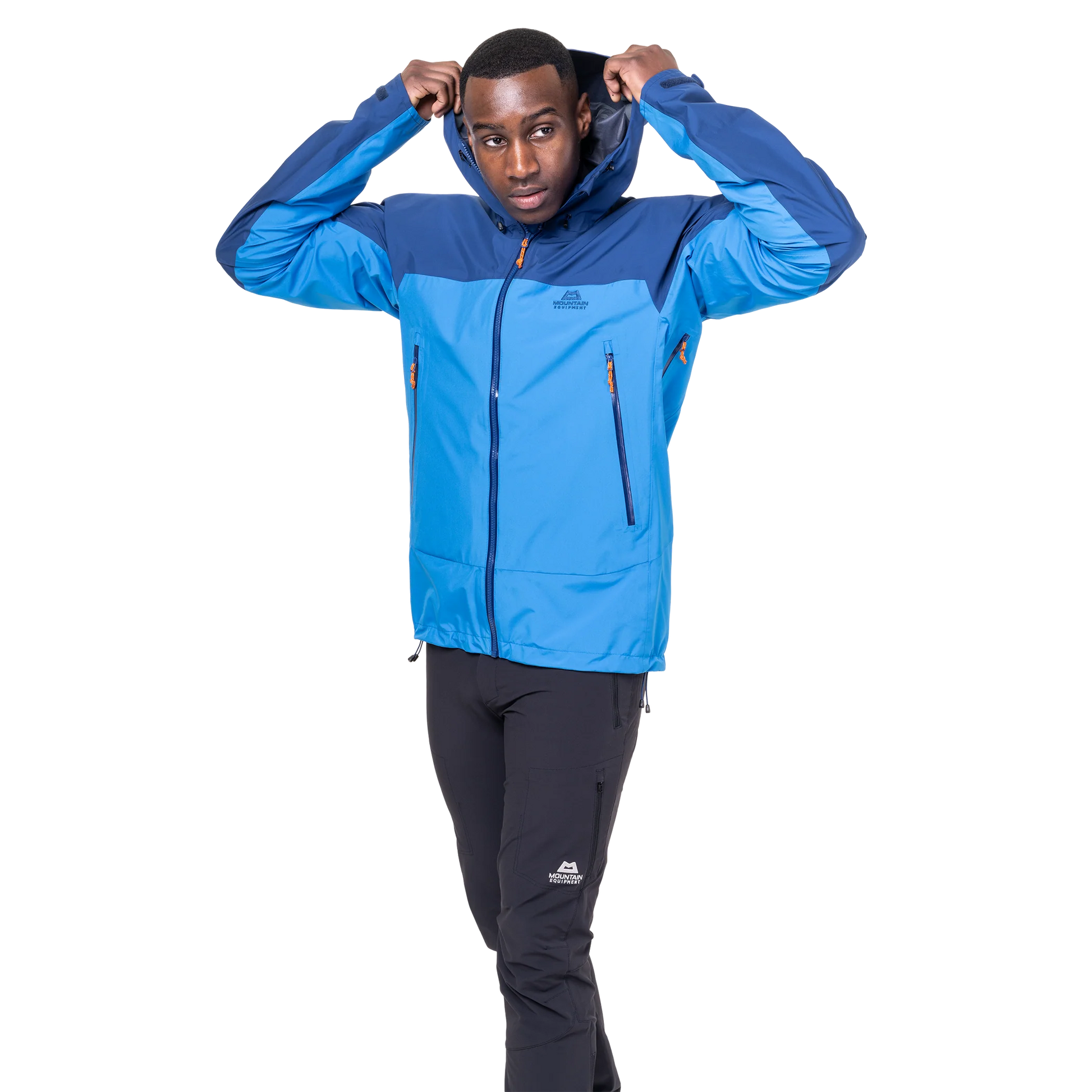Mountain Equipment Odyssey Men's Jacket in Atlantic/Admiral - On Model Walk