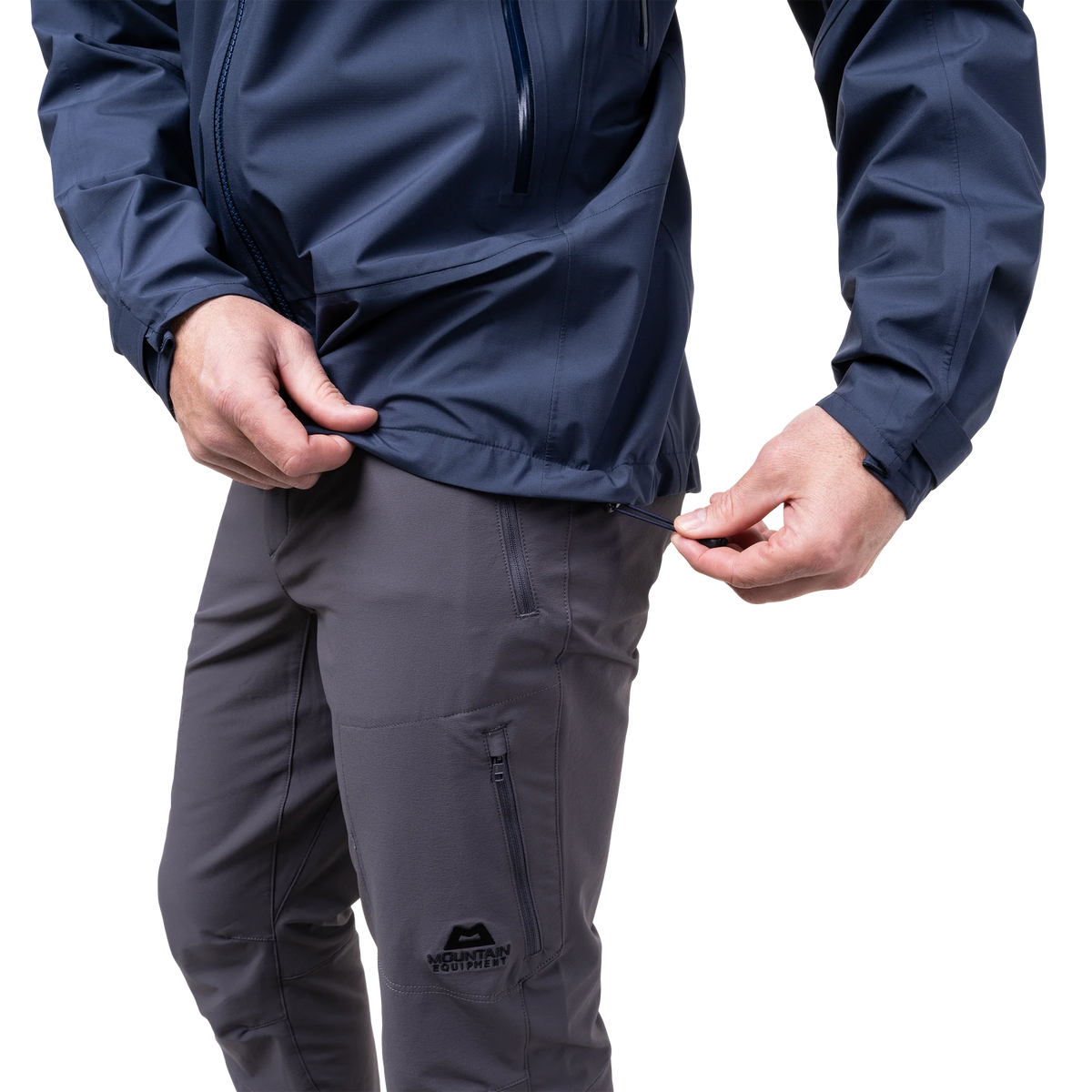 Mountain Equipment Odyssey Men's Jacket in Cosmos - Zip Detail