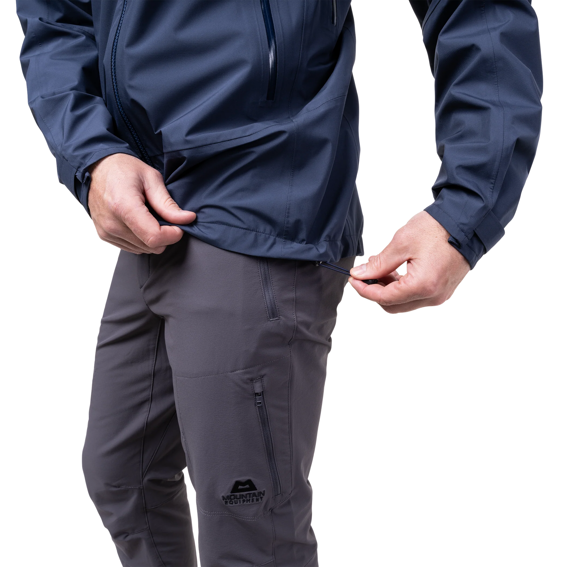 Mountain Equipment Odyssey Men's Jacket in Cosmos - Zip Detail